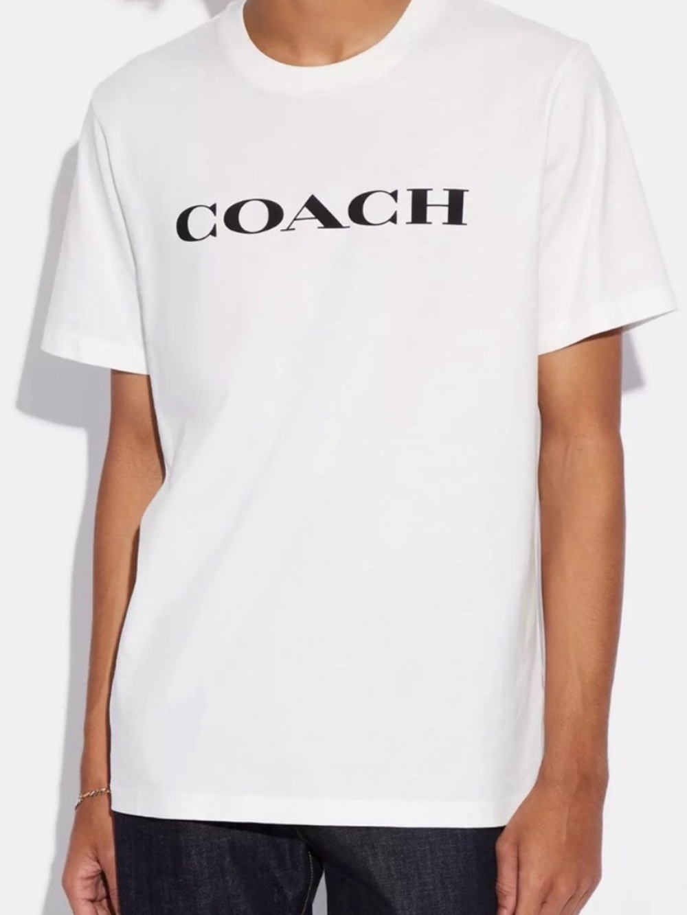COACH NWT Women’s Essential T-Shirt. 100% Cotton, White, Size Large